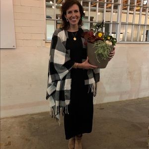 Black & White Buffalo Plaid Wrap